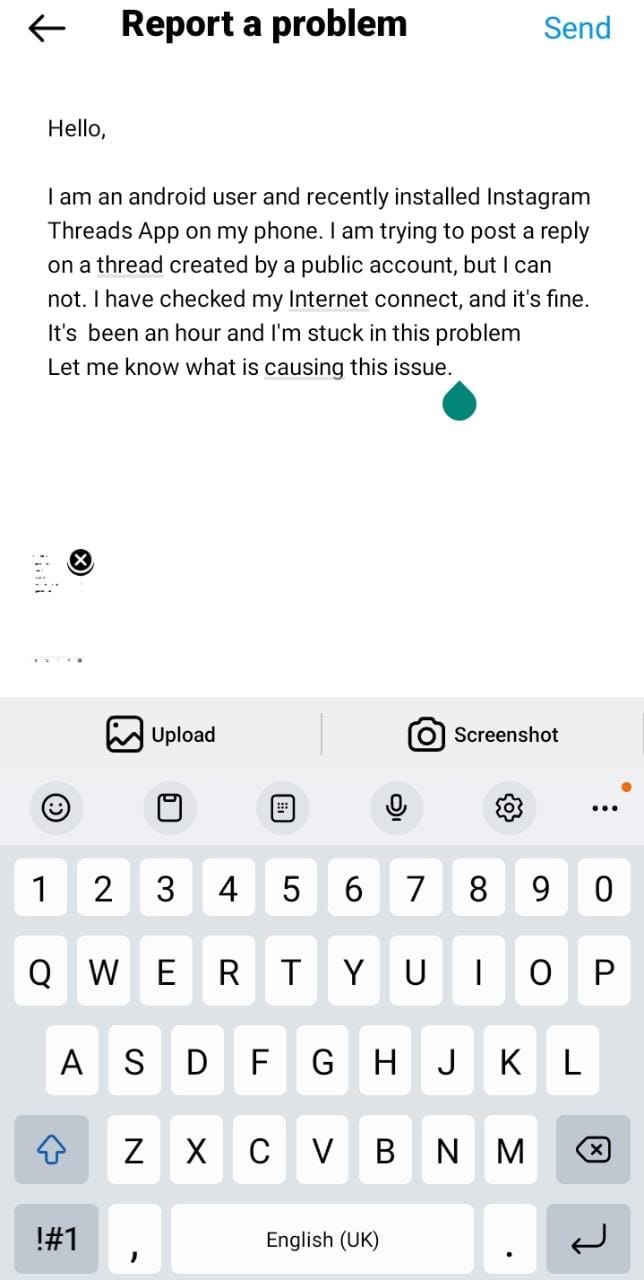 Contact Threads Support Team to fix can't reply to posts or threads on Instagram Threads