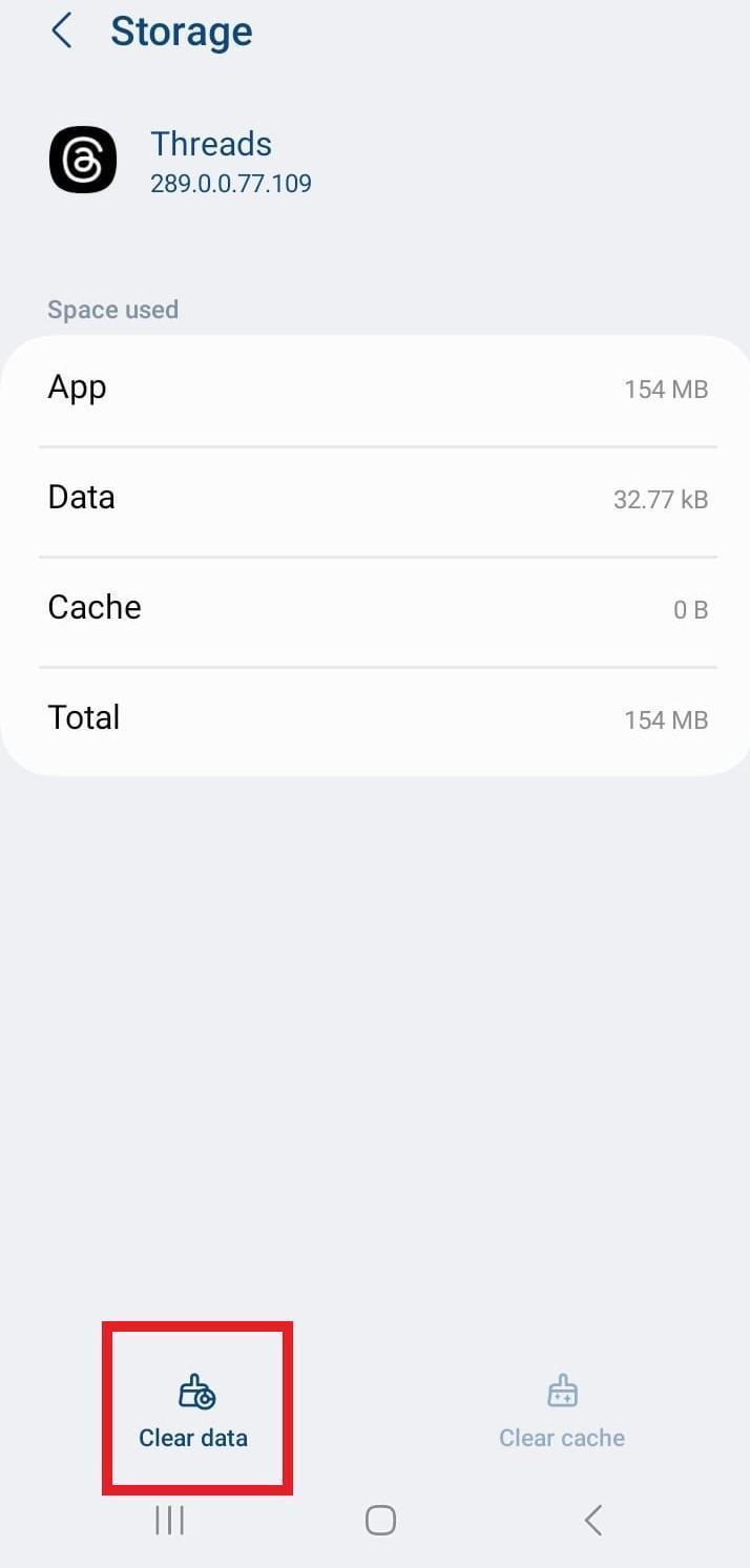 Clear Threads app cache and data on Android through the system settings to fix can't reply to posts or threads on Instagram Threads