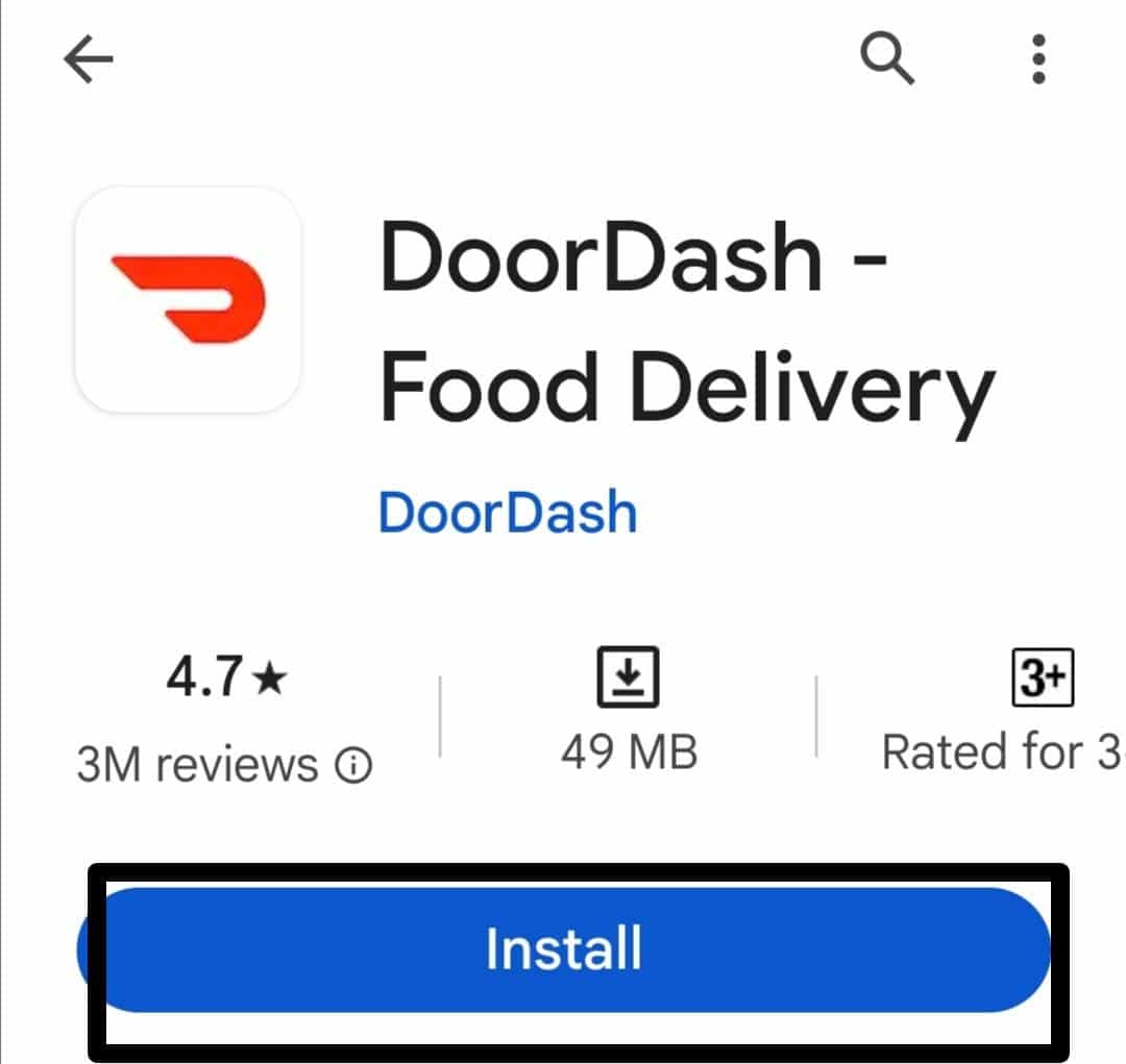 Reinstall the DoorDash App to fix DoorDash not working or 'network timed out' error