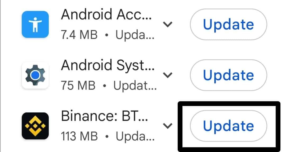 Update the Binance app on Android to fix Binance notifications or price alerts not working