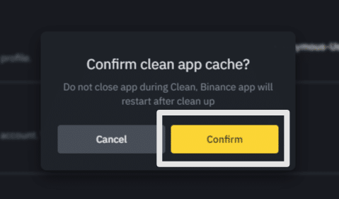 Clear the Binance app cache on your device to fix Binance notifications or price alerts not working