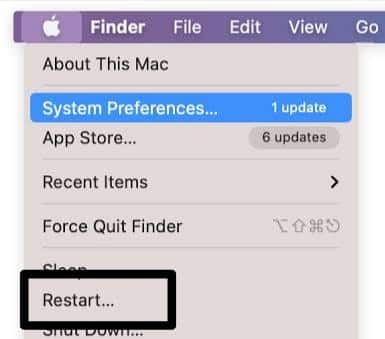 Restart your macOS device to fix Binance notifications or price alerts not working